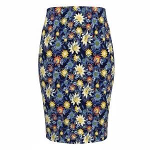 NEW Lularoe Blue Floral Skirt Ladies XS